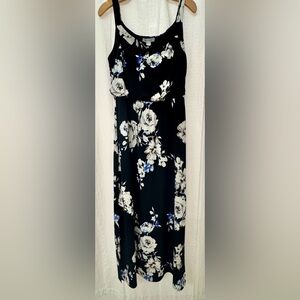 White House Black Market Black and White Floral Maxi Dress
